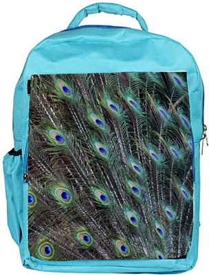 

Snoogg Eco Friendly Canvas Peacock Feathers Picture Backpack Rucksack School Travel Unisex Casual Canvas Bag Bookbag Satchel 5 L Backpack(Blue)