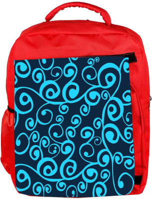 

Snoogg Eco Friendly Canvas Wave Pattern Seamlessly Tiling Seamless Wave Backgroundocean Texture Backpack Rucksack School Travel Unisex Casual Canvas Bag Bookbag Satchel 5 L Backpack(Red)