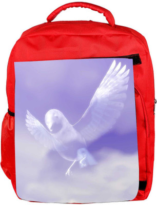 

Snoogg Eco Friendly Canvas Bird Backpack Rucksack School Travel Unisex Casual Canvas Bag Bookbag Satchel 5 L Backpack(Red)