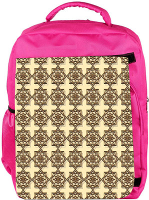 

Snoogg Eco Friendly Canvas Abstract Brown Pattern Design Designer Backpack Rucksack School Travel Unisex Casual Canvas Bag Bookbag Satchel 5 L Backpack(Pink)