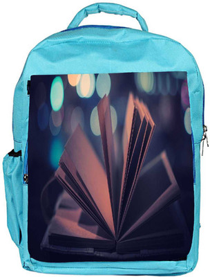

Snoogg Eco Friendly Canvas Open Book Designer Backpack Rucksack School Travel Unisex Casual Canvas Bag Bookbag Satchel 5 L Backpack(Blue)