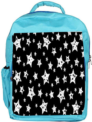 

Snoogg Eco Friendly Canvas Black And White Stars Designer Backpack Rucksack School Travel Unisex Casual Canvas Bag Bookbag Satchel 5 L Backpack(Blue)