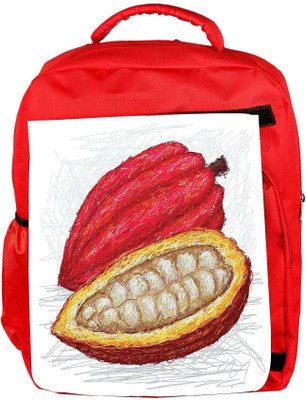

Snoogg Eco Friendly Canvas Cacao Pod Open Backpack Rucksack School Travel Unisex Casual Canvas Bag Bookbag Satchel 5 L Backpack(Red)