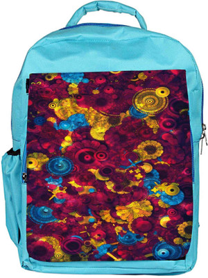 

Snoogg Eco Friendly Canvas Digital Floral Kenzie Backpack Rucksack School Travel Unisex Casual Canvas Bag Bookbag Satchel 5 L Backpack(Blue)