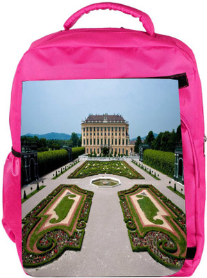 

Snoogg Eco Friendly Canvas Big Palace Designer Backpack Rucksack School Travel Unisex Casual Canvas Bag Bookbag Satchel 5 L Backpack(Pink)