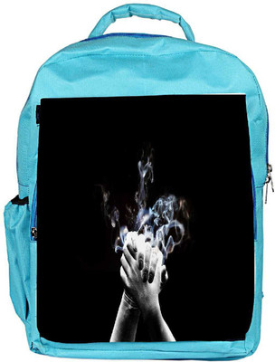 

Snoogg Eco Friendly Canvas Hands Shake Designer Backpack Rucksack School Travel Unisex Casual Canvas Bag Bookbag Satchel 5 L Backpack(Blue)