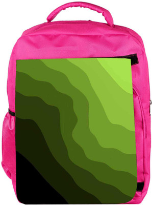 

Snoogg Eco Friendly Canvas Digital Green Waves 2398 Backpack Rucksack School Travel Unisex Casual Canvas Bag Bookbag Satchel 5 L Backpack(Pink)