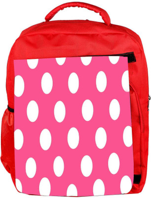 

Snoogg Eco Friendly Canvas Pink Polka Dot Backpack Rucksack School Travel Unisex Casual Canvas Bag Bookbag Satchel 5 L Backpack(Red)