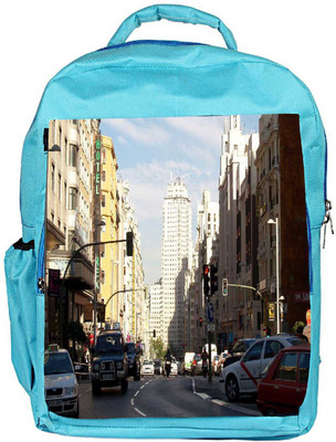 

Snoogg Eco Friendly Canvas City Traffic Designer Backpack Rucksack School Travel Unisex Casual Canvas Bag Bookbag Satchel 5 L Backpack(Blue)