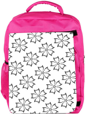 

Snoogg Eco Friendly Canvas Grey Floral White Designer Backpack Rucksack School Travel Unisex Casual Canvas Bag Bookbag Satchel 5 L Backpack(Pink)