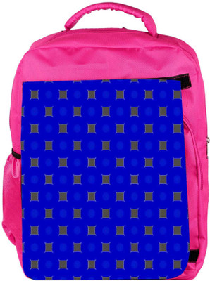 

Snoogg Eco Friendly Canvas Brown Blocks Blue Pattern Designer Backpack Rucksack School Travel Unisex Casual Canvas Bag Bookbag Satchel 5 L Backpack(Pink)