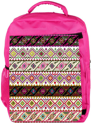 

Snoogg Eco Friendly Canvas Abstract Pattern Design Designer Backpack Rucksack School Travel Unisex Casual Canvas Bag Bookbag Satchel 5 L Backpack(Pink)