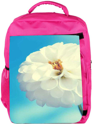 

Snoogg Eco Friendly Canvas Flower White Backpack Rucksack School Travel Unisex Casual Canvas Bag Bookbag Satchel 5 L Backpack(Pink)