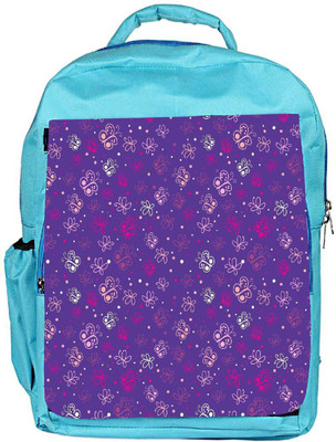 

Snoogg Eco Friendly Canvas Small Butterflies Purple Pattern Designer Backpack Rucksack School Travel Unisex Casual Canvas Bag Bookbag Satchel 5 L Backpack(Blue)