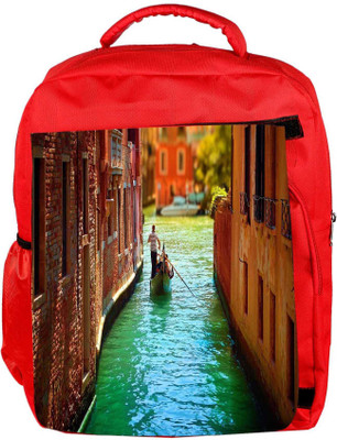 

Snoogg Eco Friendly Canvas Small Boat Designer Backpack Rucksack School Travel Unisex Casual Canvas Bag Bookbag Satchel 5 L Backpack(Red)