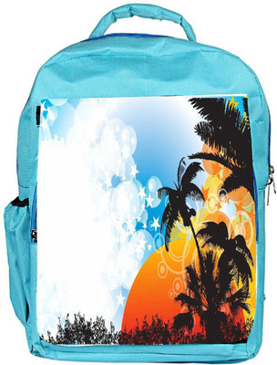 

Snoogg Eco Friendly Canvas Tropical Design Backpack Rucksack School Travel Unisex Casual Canvas Bag Bookbag Satchel 5 L Backpack(Blue)