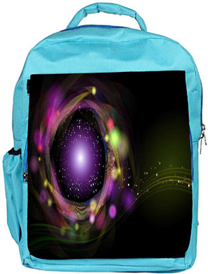 

Snoogg Eco Friendly Canvas Sparkling Circle Design Designer Backpack Rucksack School Travel Unisex Casual Canvas Bag Bookbag Satchel 5 L Backpack(Blue)