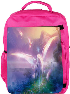 

Snoogg Eco Friendly Canvas White Horse Designer Backpack Rucksack School Travel Unisex Casual Canvas Bag Bookbag Satchel 5 L Backpack(Pink)