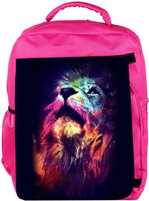 

Snoogg Eco Friendly Canvas Neon Lion Backpack Rucksack School Travel Unisex Casual Canvas Bag Bookbag Satchel 5 L Backpack(Pink)