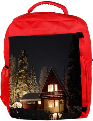

Snoogg Eco Friendly Canvas Road Way At Night Designer Backpack Rucksack School Travel Unisex Casual Canvas Bag Bookbag Satchel 5 L Backpack(Red)