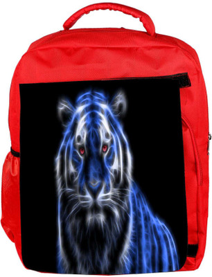 

Snoogg Eco Friendly Canvas Neon Tiger Designer Backpack Rucksack School Travel Unisex Casual Canvas Bag Bookbag Satchel 5 L Backpack(Red)