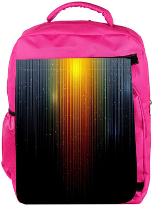 

Snoogg Eco Friendly Canvas Sparkling Lights Designer Backpack Rucksack School Travel Unisex Casual Canvas Bag Bookbag Satchel 5 L Backpack(Pink)