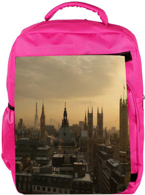

Snoogg Eco Friendly Canvas Israel City Designer Backpack Rucksack School Travel Unisex Casual Canvas Bag Bookbag Satchel 5 L Backpack(Pink)