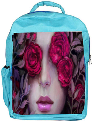 

Snoogg Eco Friendly Canvas Woman In Roses 2563 Backpack Rucksack School Travel Unisex Casual Canvas Bag Bookbag Satchel 5 L Backpack(Blue)
