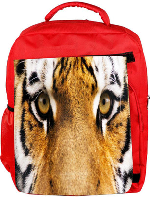 

Snoogg Eco Friendly Canvas Tiger Eyes Designer Backpack Rucksack School Travel Unisex Casual Canvas Bag Bookbag Satchel 5 L Backpack(Red)
