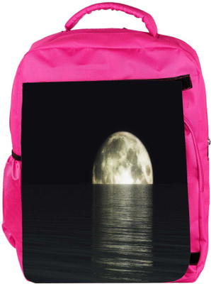 

Snoogg Eco Friendly Canvas Digital Visualization Of A Moonset Backpack Rucksack School Travel Unisex Casual Canvas Bag Bookbag Satchel 5 L Backpack(Pink)