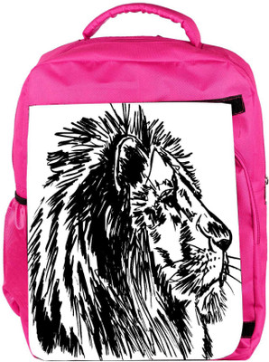 

Snoogg Eco Friendly Canvas Sketch Of A Big Male African Lion Vector Illustration Backpack Rucksack School Travel Unisex Casual Canvas Bag Bookbag Satchel 5 L Backpack(Pink)
