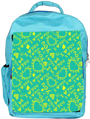 

Snoogg Eco Friendly Canvas Yellow I Love You Designer Backpack Rucksack School Travel Unisex Casual Canvas Bag Bookbag Satchel 5 L Backpack(Blue)