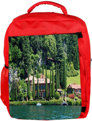 

Snoogg Eco Friendly Canvas Zig Zga Roads Designer Backpack Rucksack School Travel Unisex Casual Canvas Bag Bookbag Satchel 5 L Backpack(Red)