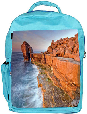 

Snoogg Eco Friendly Canvas Brown Mountain Designer Backpack Rucksack School Travel Unisex Casual Canvas Bag Bookbag Satchel 5 L Backpack(Blue)