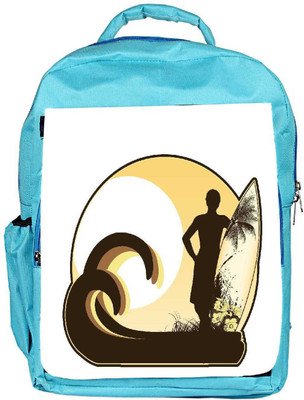 

Snoogg Eco Friendly Canvas Summer Illustration Backpack Rucksack School Travel Unisex Casual Canvas Bag Bookbag Satchel 5 L Backpack(Blue)