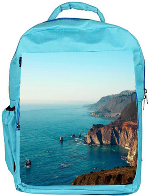 

Snoogg Eco Friendly Canvas Blue Ocean Designer Backpack Rucksack School Travel Unisex Casual Canvas Bag Bookbag Satchel 5 L Backpack(Blue)