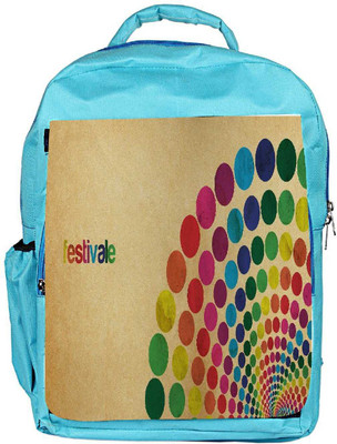 

Snoogg Eco Friendly Canvas Festival Of Colors Abstract Designer Backpack Rucksack School Travel Unisex Casual Canvas Bag Bookbag Satchel 5 L Backpack(Blue)
