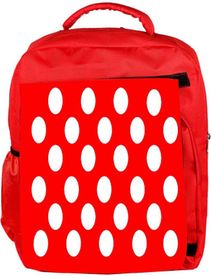 

Snoogg Eco Friendly Canvas Red Polka Dot Backpack Rucksack School Travel Unisex Casual Canvas Bag Bookbag Satchel 5 L Backpack(Red)
