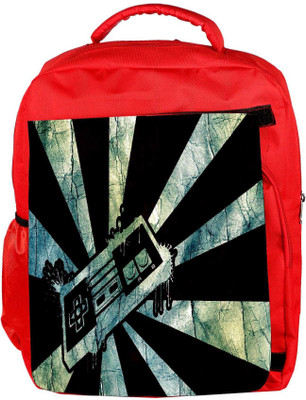 

Snoogg Eco Friendly Canvas Joysticks Designer Backpack Rucksack School Travel Unisex Casual Canvas Bag Bookbag Satchel 5 L Backpack(Red)