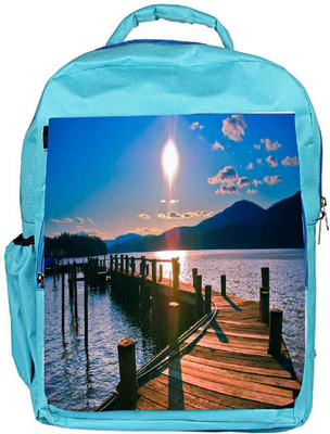 

Snoogg Eco Friendly Canvas Way To Lake Designer Backpack Rucksack School Travel Unisex Casual Canvas Bag Bookbag Satchel 5 L Backpack(Blue)