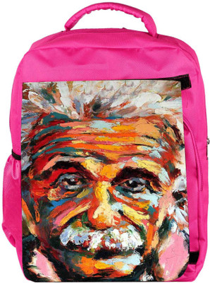 

Snoogg Eco Friendly Canvas Einstein Scientist'S Vision Backpack Rucksack School Travel Unisex Casual Canvas Bag Bookbag Satchel 5 L Backpack(Pink)