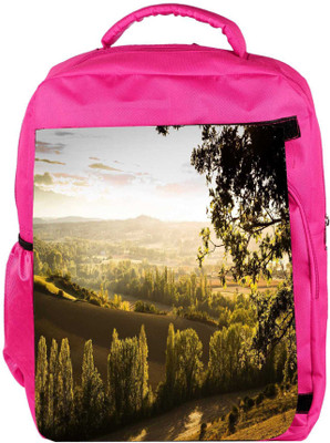 

Snoogg Eco Friendly Canvas Green Plants Designer Backpack Rucksack School Travel Unisex Casual Canvas Bag Bookbag Satchel 5 L Backpack(Pink)