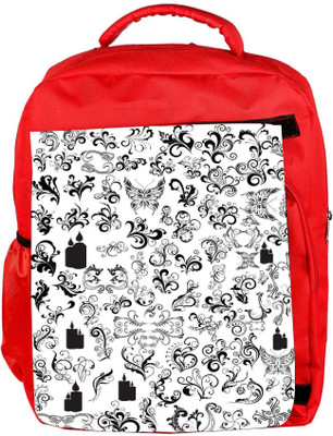 

Snoogg Eco Friendly Canvas Pattern Butterflies Designer Backpack Rucksack School Travel Unisex Casual Canvas Bag Bookbag Satchel 5 L Backpack(Red)