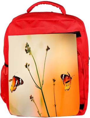 

Snoogg Eco Friendly Canvas Multicolor Flying Color Designer Backpack Rucksack School Travel Unisex Casual Canvas Bag Bookbag Satchel 5 L Backpack(Red)