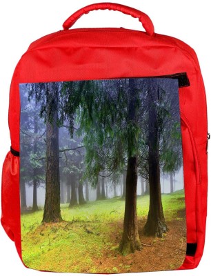 

Snoogg Eco Friendly Canvas Huge Tree Forest Designer Backpack Rucksack School Travel Unisex Casual Canvas Bag Bookbag Satchel 5 L Backpack(Red)