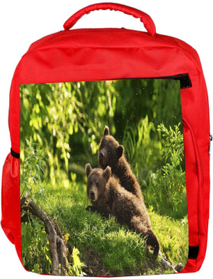 

Snoogg Eco Friendly Canvas Babies Bear Designer Backpack Rucksack School Travel Unisex Casual Canvas Bag Bookbag Satchel 5 L Backpack(Red)