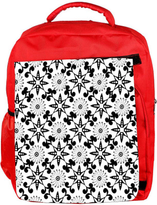

Snoogg Eco Friendly Canvas Black And White Pattern Designer Backpack Rucksack School Travel Unisex Casual Canvas Bag Bookbag Satchel 5 L Backpack(Red)