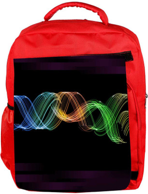 

Snoogg Eco Friendly Canvas Glowing Neon Effect Designer Backpack Rucksack School Travel Unisex Casual Canvas Bag Bookbag Satchel 5 L Backpack(Red, Black)