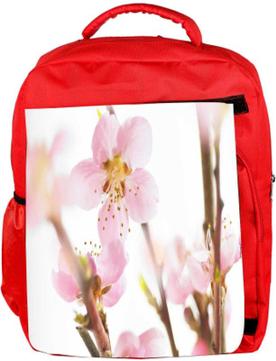 

Snoogg Eco Friendly Canvas Spring Flowering Cherry Designer Backpack Rucksack School Travel Unisex Casual Canvas Bag Bookbag Satchel 5 L Backpack(Red)