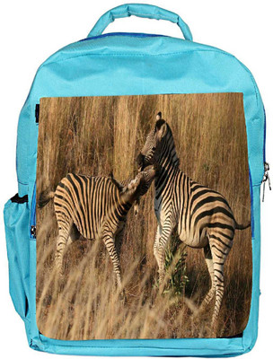 

Snoogg Eco Friendly Canvas Couple Zebra Designer Backpack Rucksack School Travel Unisex Casual Canvas Bag Bookbag Satchel 5 L Backpack(Blue)